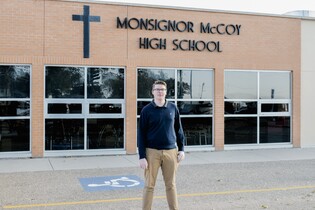 Seth Akins, Monsignor McCoy Grade 12 Student